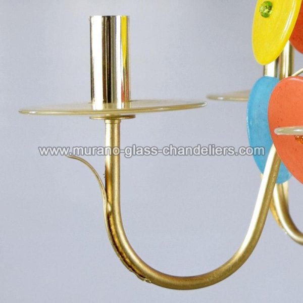 MURANO GLASS CHANDELIERSۥꥢͥ󥬥饹ǥꥢ5DISCO D'OROסW400H450mm