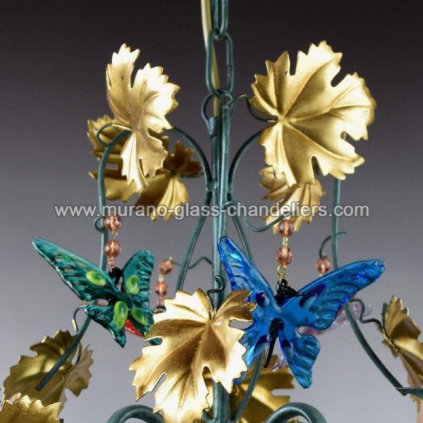 MURANO GLASS CHANDELIERSۥꥢͥ󥬥饹ǥꥢ4FARFALLEסW500H450mm