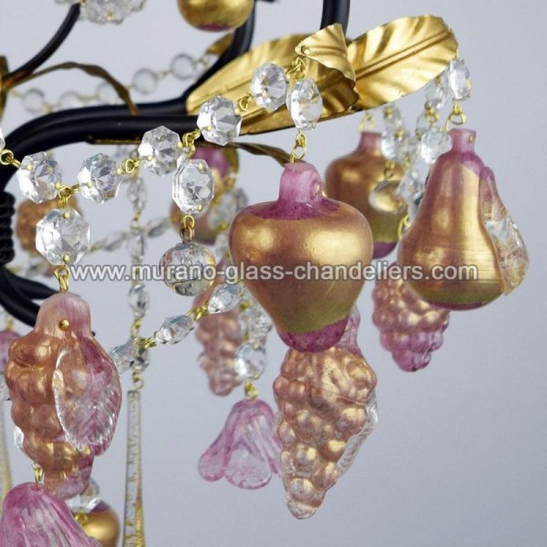 MURANO GLASS CHANDELIERSۥꥢͥ󥬥饹ǥꥢ5GRAPPOLIסW500H600mm