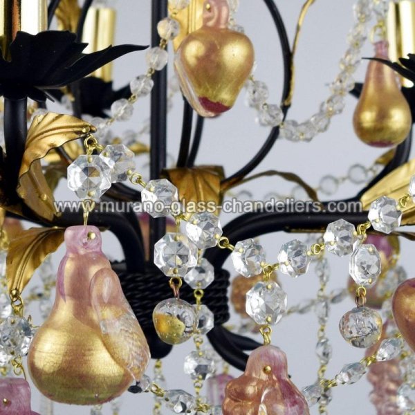 MURANO GLASS CHANDELIERSۥꥢͥ󥬥饹ǥꥢ5GRAPPOLIסW500H600mm