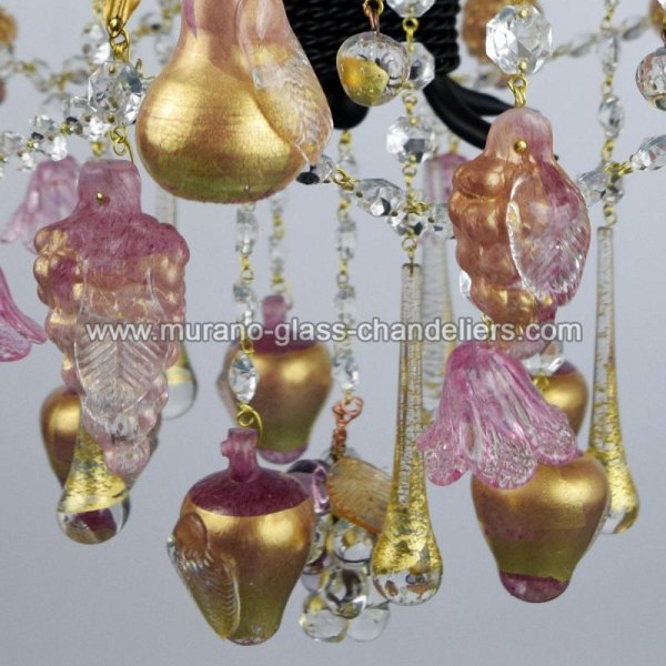 MURANO GLASS CHANDELIERSۥꥢͥ󥬥饹ǥꥢ5GRAPPOLIסW500H600mm