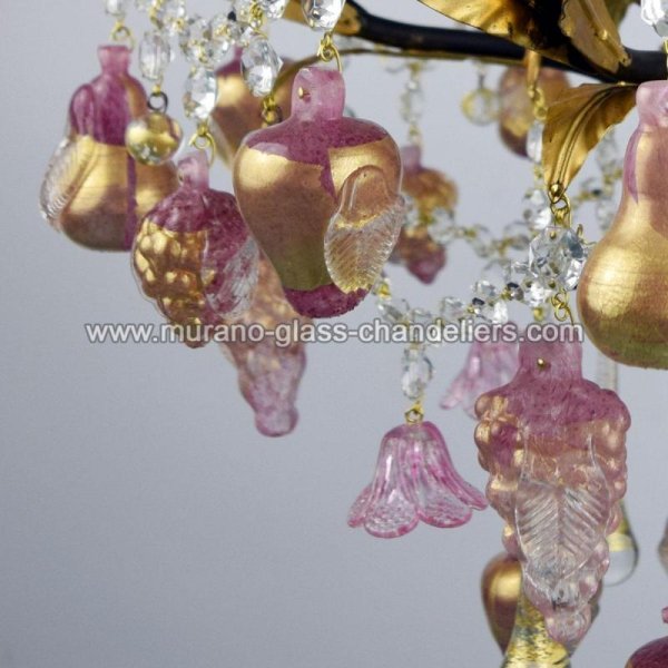 MURANO GLASS CHANDELIERSۥꥢͥ󥬥饹ǥꥢ5GRAPPOLIסW500H600mm