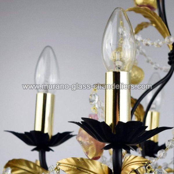 MURANO GLASS CHANDELIERSۥꥢͥ󥬥饹ǥꥢ5GRAPPOLIסW500H600mm