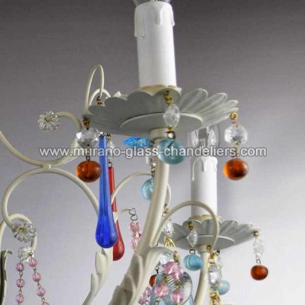 MURANO GLASS CHANDELIERSۥꥢͥ󥬥饹ǥꥢ6MELA BIANCAסW850H850mm