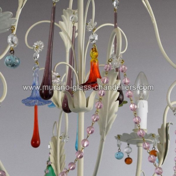 MURANO GLASS CHANDELIERSۥꥢͥ󥬥饹ǥꥢ6MELA BIANCAסW850H850mm