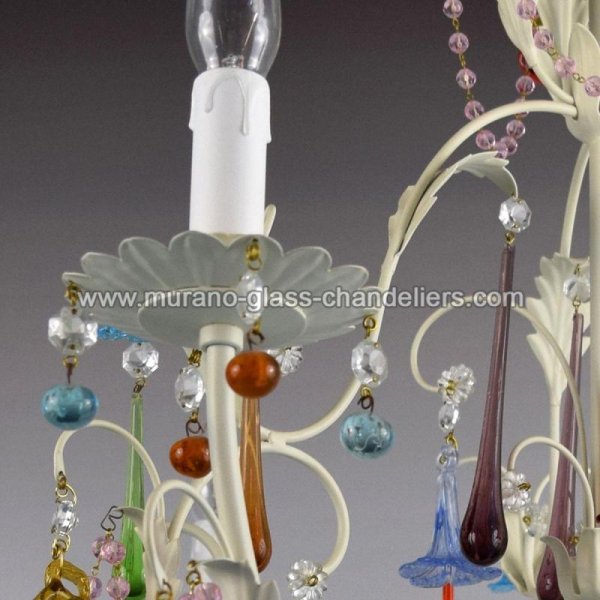 MURANO GLASS CHANDELIERSۥꥢͥ󥬥饹ǥꥢ6MELA BIANCAסW850H850mm