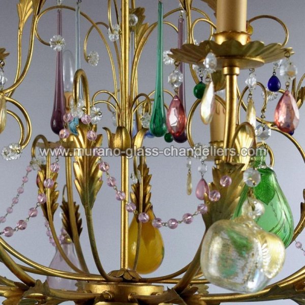 MURANO GLASS CHANDELIERSۥꥢͥ󥬥饹ǥꥢ8MELA D'OROסW850H850mm