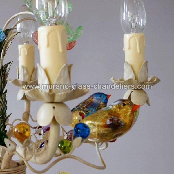 MURANO GLASS CHANDELIERSۥꥢͥ󥬥饹ǥꥢ5UCCELLINIסW450H550mm