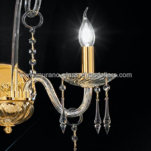 MURANO GLASS CHANDELIERSۥꥢͥ󥬥饹饤2AMADEOסW390D300H470mm