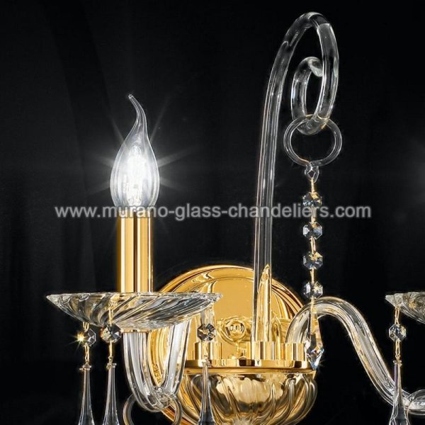 MURANO GLASS CHANDELIERSۥꥢͥ󥬥饹饤2AMADEOסW390D300H470mm