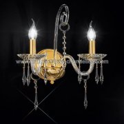 【MURANO GLASS CHANDELIERS】イタリア・ヴェネチアンガラスウォールライト2灯「AMADEO」（W390×D300×H470mm）<img class='new_mark_img2' src='https://img.shop-pro.jp/img/new/icons1.gif' style='border:none;display:inline;margin:0px;padding:0px;width:auto;' />
