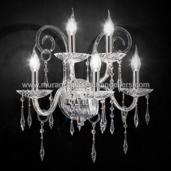 MURANO GLASS CHANDELIERSۥꥢͥ󥬥饹饤5AMADEOסW480D310H450mm