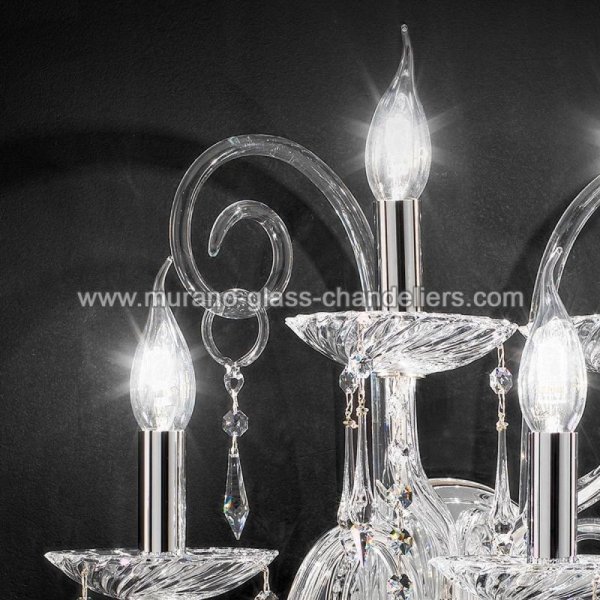 MURANO GLASS CHANDELIERSۥꥢͥ󥬥饹饤5AMADEOסW480D310H450mm