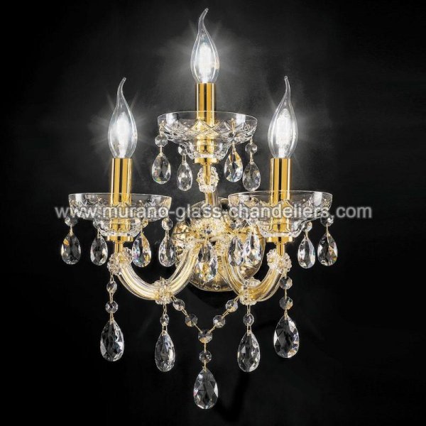 MURANO GLASS CHANDELIERSۥꥢͥ󥬥饹饤3BOCCIONIסW310D270H390mm