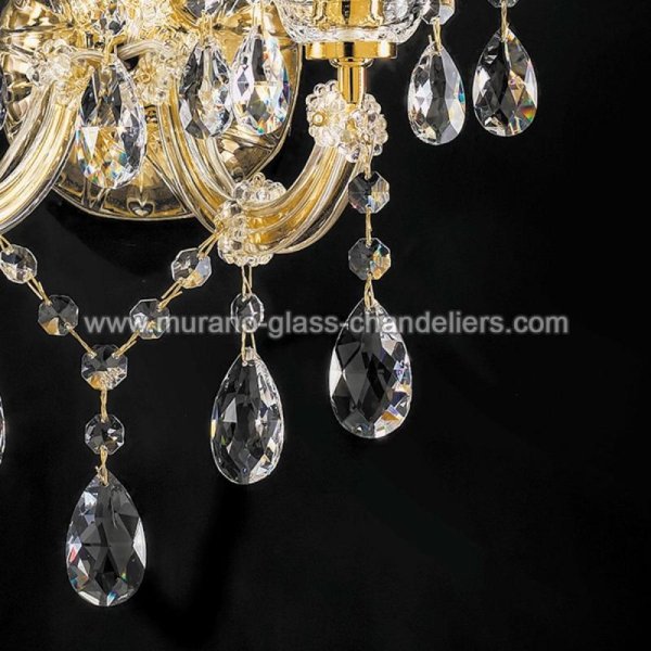 MURANO GLASS CHANDELIERSۥꥢͥ󥬥饹饤3BOCCIONIסW310D270H390mm