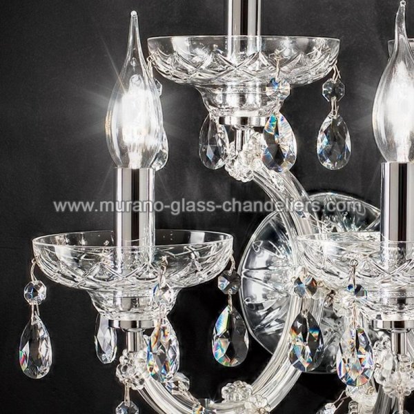 MURANO GLASS CHANDELIERSۥꥢͥ󥬥饹饤5BOCCIONIסW420D320H400mm