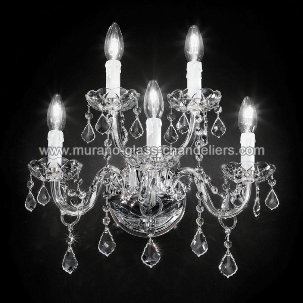 MURANO GLASS CHANDELIERSۥꥢͥ󥬥饹饤5BOCCIONIסW430D320H380mm