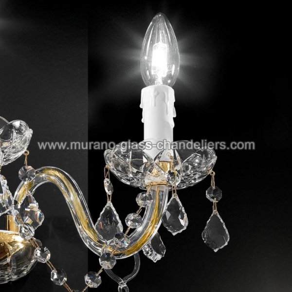 MURANO GLASS CHANDELIERSۥꥢͥ󥬥饹饤3BOCCIONIסW400D280H320mm