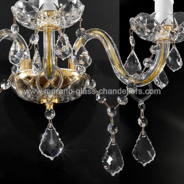 MURANO GLASS CHANDELIERSۥꥢͥ󥬥饹饤3BOCCIONIסW400D280H320mm