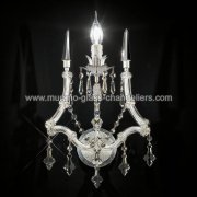 【MURANO GLASS CHANDELIERS】イタリア・ヴェネチアンガラスウォールライト1灯「BRINDISI」（W290×D300×H450mm）<img class='new_mark_img2' src='https://img.shop-pro.jp/img/new/icons1.gif' style='border:none;display:inline;margin:0px;padding:0px;width:auto;' />