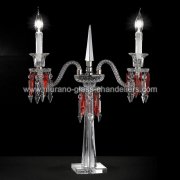 【MURANO GLASS CHANDELIERS】イタリア・ヴェネチアンガラステーブルライト2灯「CIMA」（W480×H630mm）<img class='new_mark_img2' src='https://img.shop-pro.jp/img/new/icons1.gif' style='border:none;display:inline;margin:0px;padding:0px;width:auto;' />