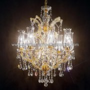 【MURANO GLASS CHANDELIERS】イタリア・ヴェネチアンガラスシャンデリア8灯「MICHELANGELO」（W700×H1000mm）<img class='new_mark_img2' src='https://img.shop-pro.jp/img/new/icons1.gif' style='border:none;display:inline;margin:0px;padding:0px;width:auto;' />