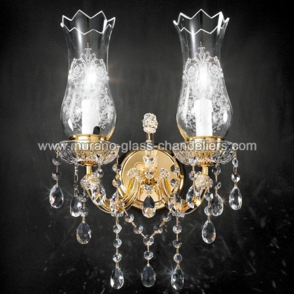 MURANO GLASS CHANDELIERSۥꥢͥ󥬥饹饤2MICHELANGELOסW290D210H420mm