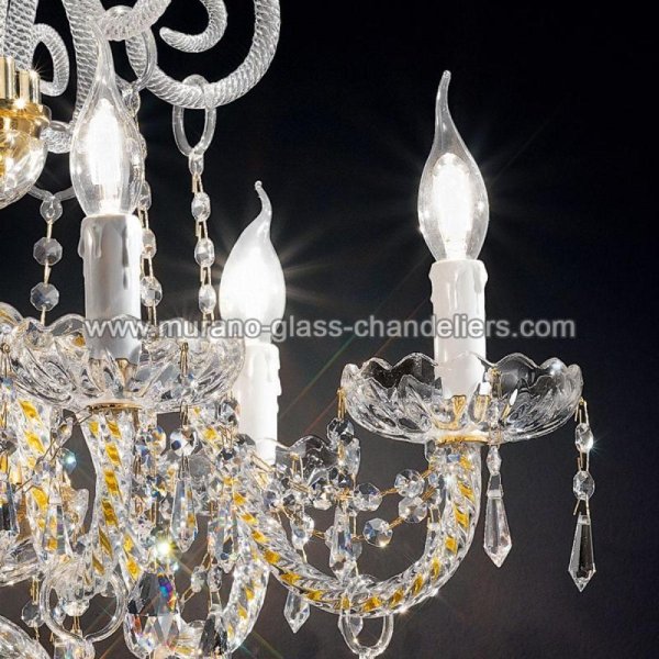 MURANO GLASS CHANDELIERSۥꥢͥ󥬥饹ǥꥢ6SIGNORINIסW640H610mm