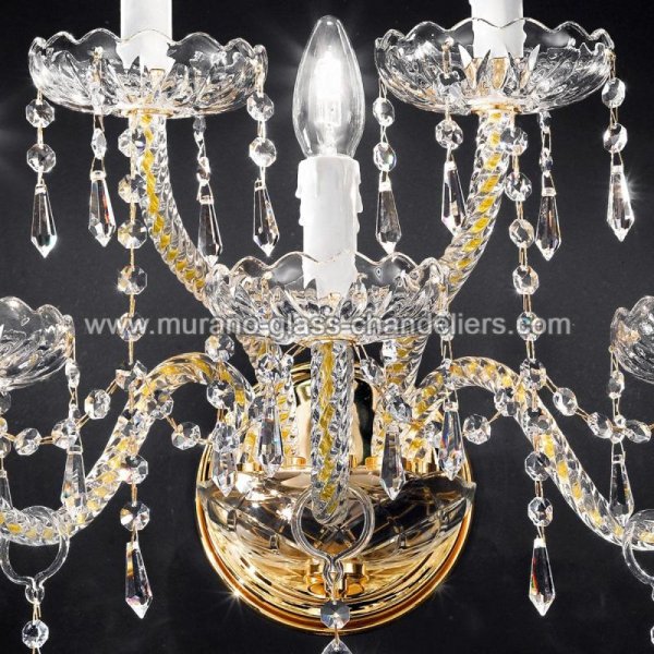 MURANO GLASS CHANDELIERSۥꥢͥ󥬥饹饤5SIGNORINIסW500D320H400mm