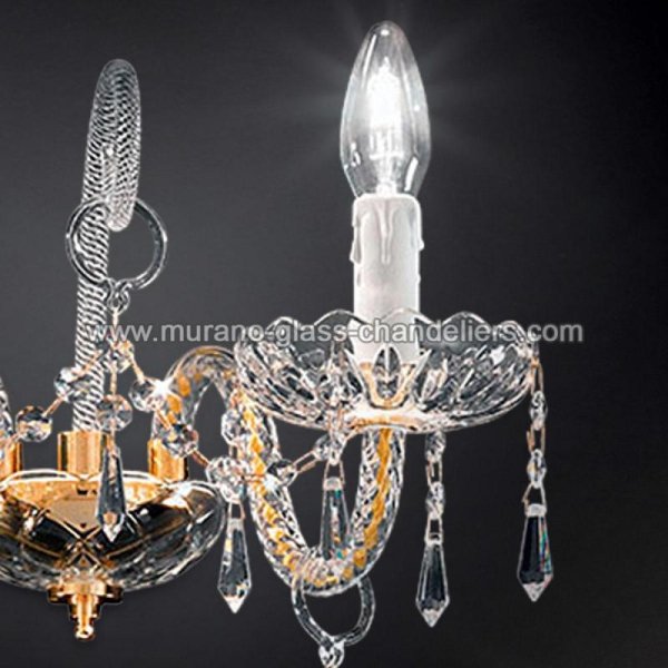 MURANO GLASS CHANDELIERSۥꥢͥ󥬥饹饤2SIGNORINIסW350D250H340mm