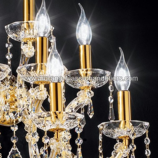 MURANO GLASS CHANDELIERSۥꥢͥ󥬥饹饤7SPILIMBERGOסW430D400H470mm