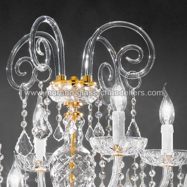 MURANO GLASS CHANDELIERSۥꥢͥ󥬥饹ե饤8VERONESEסW690H1900mm