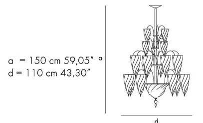 MURANO GLASS CHANDELIERSۥꥢͥ󥬥饹ǥꥢ19ALESSANDRIAסW1100H1500mm