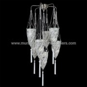 【MURANO GLASS CHANDELIERS】イタリア・ヴェネチアンガラスシャンデリア7灯「ISTANBUL」（W770×H1480mm）