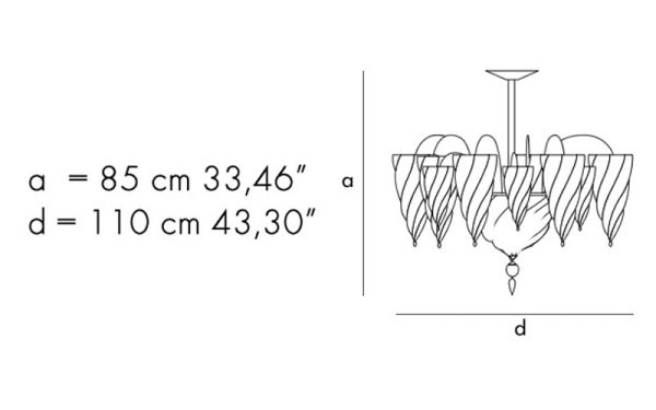 MURANO GLASS CHANDELIERSۥꥢͥ󥬥饹ǥꥢ13MEDINAסW1100H850mm