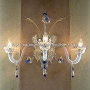 【MURANO GLASS CHANDELIERS】イタリア・ヴェネチアンガラスウォールライト3灯「ALLEGRO」（W500×D350×H450mm）<img class='new_mark_img2' src='https://img.shop-pro.jp/img/new/icons1.gif' style='border:none;display:inline;margin:0px;padding:0px;width:auto;' />