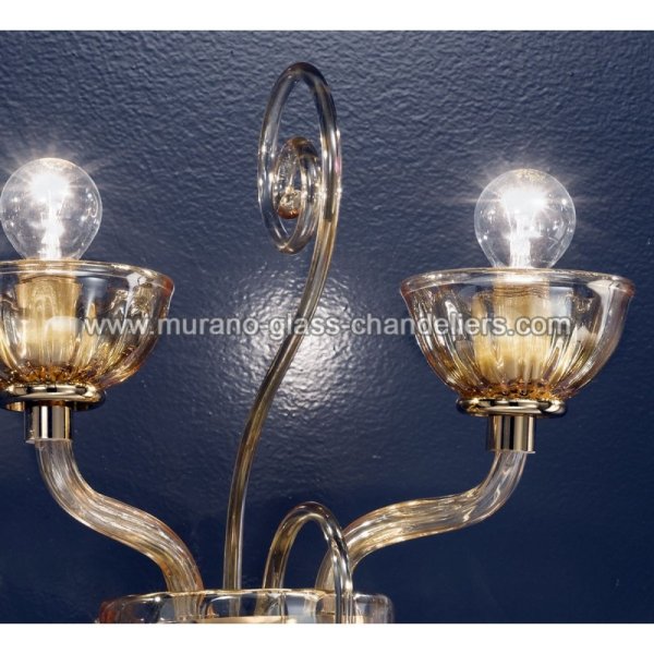 MURANO GLASS CHANDELIERSۥꥢͥ󥬥饹饤2BASSANIOסW400D220H380mm