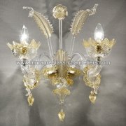 【MURANO GLASS CHANDELIERS】イタリア・ヴェネチアンガラスウォールライト2灯「CASANOVA」（W450×D300×H450mm）<img class='new_mark_img2' src='https://img.shop-pro.jp/img/new/icons1.gif' style='border:none;display:inline;margin:0px;padding:0px;width:auto;' />