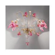 【MURANO GLASS CHANDELIERS】イタリア・ヴェネチアンガラスウォールライト2灯「DELIZIA」（W500×D300×H400mm）<img class='new_mark_img2' src='https://img.shop-pro.jp/img/new/icons1.gif' style='border:none;display:inline;margin:0px;padding:0px;width:auto;' />