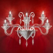 【MURANO GLASS CHANDELIERS】イタリア・ヴェネチアンガラスウォールライト5灯「DIONISO」（W950×D480×H600mm）<img class='new_mark_img2' src='https://img.shop-pro.jp/img/new/icons1.gif' style='border:none;display:inline;margin:0px;padding:0px;width:auto;' />