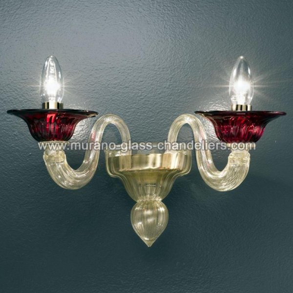 MURANO GLASS CHANDELIERSۥꥢͥ󥬥饹饤2ERMESסW300D270H210mm