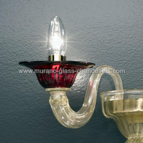 MURANO GLASS CHANDELIERSۥꥢͥ󥬥饹饤2ERMESסW300D270H210mm