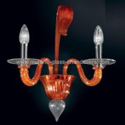 【MURANO GLASS CHANDELIERS】イタリア・ヴェネチアンガラスウォールライト2灯「ETERE」（W350×D240×H500mm）<img class='new_mark_img2' src='https://img.shop-pro.jp/img/new/icons1.gif' style='border:none;display:inline;margin:0px;padding:0px;width:auto;' />