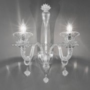 【MURANO GLASS CHANDELIERS】イタリア・ヴェネチアンガラスウォールライト2灯「FATIMA」（W450×D300×H450mm）<img class='new_mark_img2' src='https://img.shop-pro.jp/img/new/icons1.gif' style='border:none;display:inline;margin:0px;padding:0px;width:auto;' />