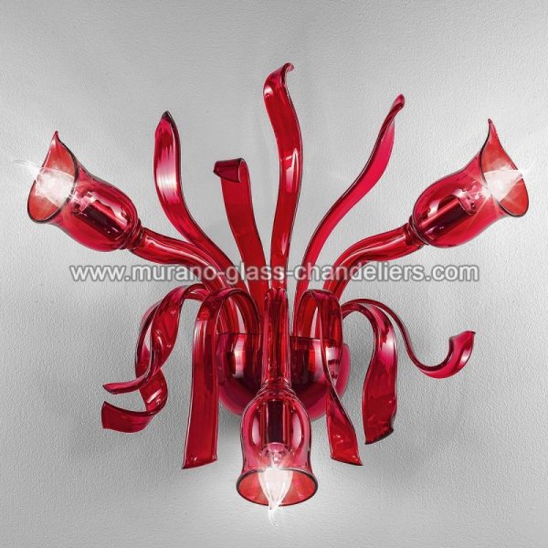 MURANO GLASS CHANDELIERSۥꥢͥ󥬥饹饤3GIGLIOLAסW560D360H480mm