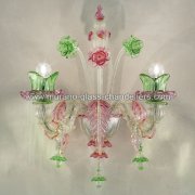 【MURANO GLASS CHANDELIERS】イタリア・ヴェネチアンガラスウォールライト2灯「INES」（W450×D300×H500mm）<img class='new_mark_img2' src='https://img.shop-pro.jp/img/new/icons1.gif' style='border:none;display:inline;margin:0px;padding:0px;width:auto;' />