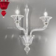 【MURANO GLASS CHANDELIERS】イタリア・ヴェネチアンガラスウォールライト2灯「IVETTA」（W360×D330×H290mm）<img class='new_mark_img2' src='https://img.shop-pro.jp/img/new/icons1.gif' style='border:none;display:inline;margin:0px;padding:0px;width:auto;' />