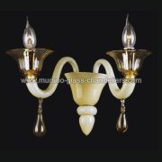 【MURANO GLASS CHANDELIERS】イタリア・ヴェネチアンガラスウォールライト2灯「JAYE」（W250×H300mm）<img class='new_mark_img2' src='https://img.shop-pro.jp/img/new/icons1.gif' style='border:none;display:inline;margin:0px;padding:0px;width:auto;' />