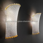 【MURANO GLASS CHANDELIERS】イタリア・ヴェネチアンガラスウォールライト2灯「LARA」（W330×D190×H530mm）<img class='new_mark_img2' src='https://img.shop-pro.jp/img/new/icons1.gif' style='border:none;display:inline;margin:0px;padding:0px;width:auto;' />