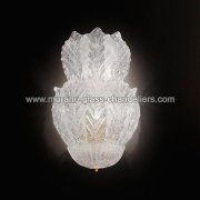 【MURANO GLASS CHANDELIERS】イタリア・ヴェネチアンガラスウォールライト5灯「LEONILDA」（W340×D200×H530mm）